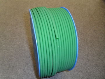 Green PU Polyurethane Round Belt anti static with 3mm - 8mm Textile